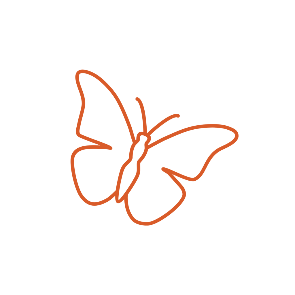 Icoon vlinder symboliseert diepe transformatie, innerlijke kracht en zelfliefde